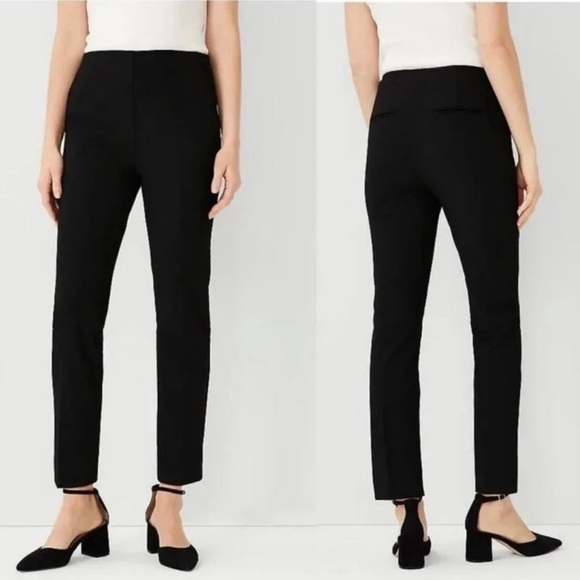 ANN TAYLOR • Classic Black Low Rise Ankle-Cut Trouser Pants - Picture 12 of 12